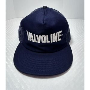 Vintage Valvoline Hat 80s 90s NASCAR Racing Snapback Trucker Cap